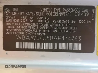 2010 BMW 3 Series 335i with VIN WBAWL7C50AP474263, listed as a Copart auction lot 79832664 with 129,955 mi miles and Salvage Title. Bid and sale history available at carsss.com. Image 12.