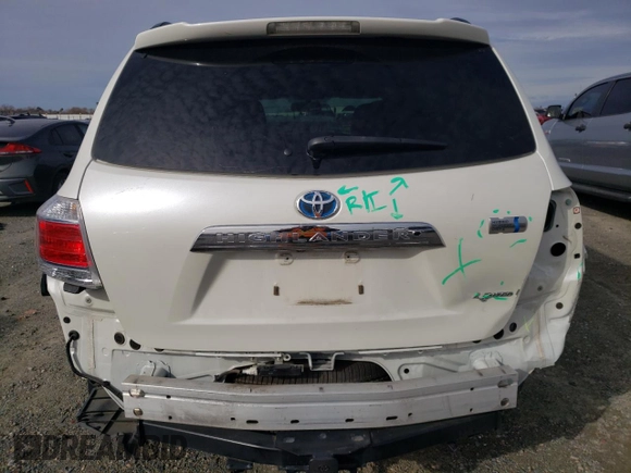 2012 Toyota Highlander Hybrid Limited with VIN JTEDC3EH5C2010262, listed as a Copart auction lot 44388965 with 166,019 mi miles and Salvage Title. Bid and sale history available at carsss.com. Image 6.