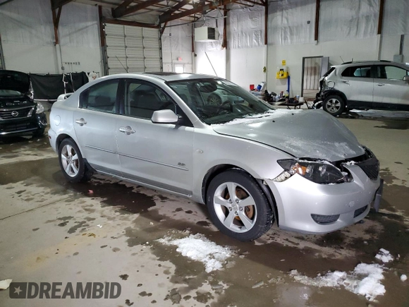 2006 Mazda 3 i Touring with VIN JM1BK32F261400618, listed as a Copart auction lot 46301165 with 177,837 mi miles and Salvage Title. Bid and sale history available at DreamBid. Image 4.