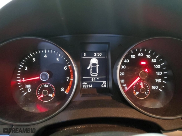 2011 Volkswagen Golf with VIN WVWAA7AJ2BW272759, listed as a Copart auction lot 42096695 with 78,314 mi miles and Salvage Title. Bid and sale history available at carsss.com. Image 9.