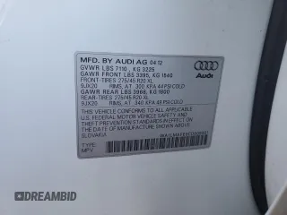 2012 Audi Q7 3.0L TDI Premium Plus with VIN WA1LMAFE0CD009461, listed as a Copart auction lot 88027175 with 0 mi miles and Salvage Title. Bid and sale history available at carsss.com. Image 13.