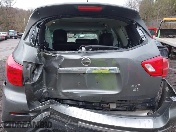 2018 Nissan Pathfinder SL with VIN 5N1DR2MM9JC621801, listed as a IAAI auction lot 41924143 with 80,325 mi miles and . Bid and sale history available at DreamBid. Image 6.