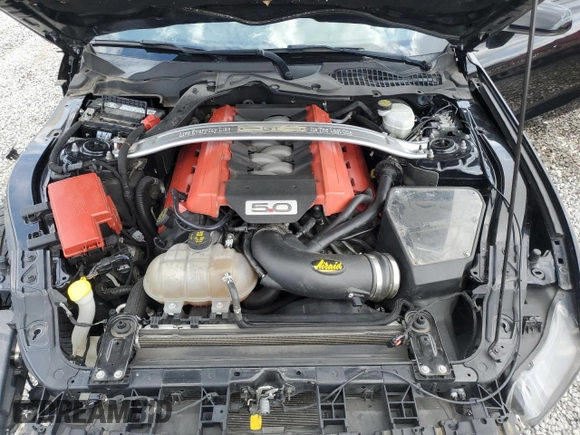 2015 Ford Mustang GT with VIN 1FA6P8CF9F5430356, listed as a Copart auction lot 55227095 with 58,986 mi miles and Salvage title. Bid and sale history available at DreamBid. Image 11.