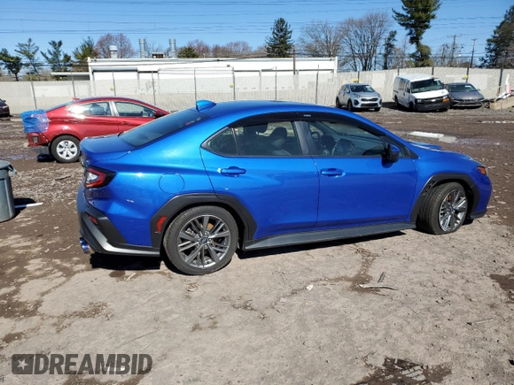 2022 Subaru WRX with VIN JF1VBAA61N9024695, listed as a Copart auction lot 49862825 with 36,423 mi miles and Salvage Title. Bid and sale history available at carsss.com. Image 3.