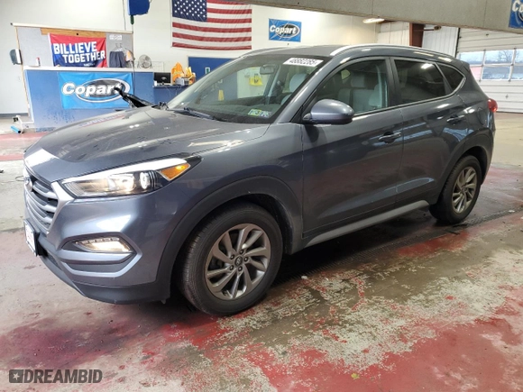 2018 Hyundai Tucson SEL with VIN KM8J3CA45JU718096, listed as a Copart auction lot 48882285 with 57,517 mi miles and Salvage Title. Bid and sale history available at carsss.com. Image 1.