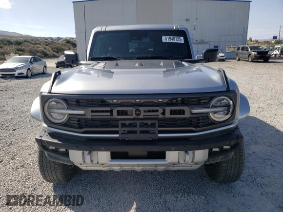 2024 Ford Bronco Raptor с VIN 1FMEE0RR4RLA49847, выставлен на аукционе Copart как лот 51948125 с пробегом 1 891 миль миль и Списание • Salvage title. История ставок и продаж доступна на DreamBid. Изображение 5.