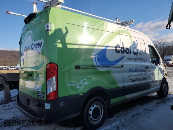 2019 Ford Transit with VIN 1FTYR2CM5KKA30072, listed as a Copart auction lot 45004785 with 62,315 mi miles and Salvage Title. Bid and sale history available at carsss.com. Image 3.