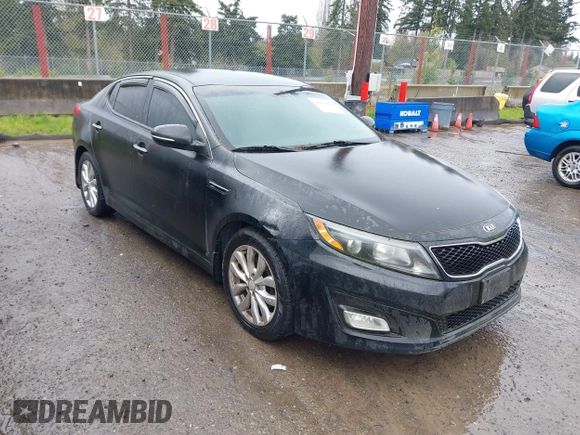 2015 Kia Optima EX with VIN 5XXGN4A71FG391444, listed as a IAAI auction lot 41991844 with 126,197 mi miles. Bid and sale history available at carsss.com. Image 1.