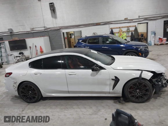 2020 BMW M8 with VIN WBSGV0C06LCE47698, listed as a IAAI auction lot 41457199 with 50,772 mi miles. Bid and sale history available at carsss.com. Image 13.