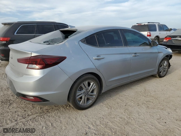 2020 Hyundai Elantra SEL with VIN KMHD84LF2LU968725, listed as a Copart auction lot 49043095 with 54,555 mi miles and Salvage Title. Bid and sale history available at carsss.com. Image 3.