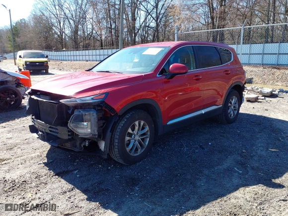 2019 Hyundai Santa Fe SE with VIN 5NMS23AD8KH009425, listed as a IAAI auction lot 41716075 with 123,583 mi miles. Bid and sale history available at carsss.com. Image 19.