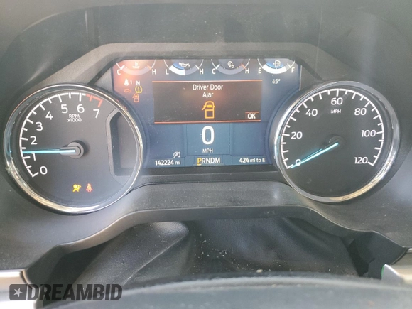 2021 Ford F-150 XL with VIN 1FTEW1CP8MFD11312, listed as a Copart auction lot 88754605 with 142,224 mi miles and Salvage title. Bid and sale history available at DreamBid. Image 9.