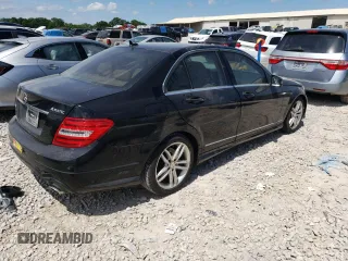 2012 Mercedes-Benz C 300 Sport with VIN WDDGF8BB2CR202340, listed as a Copart auction lot 63282835 with 111,000 mi miles and Salvage title. Bid and sale history available at DreamBid. Image 3.