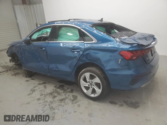 2023 Audi A3 Premium z VIN WAUAUDGY7PA070852, wystawiony jako Copart lot #42019815 z przebiegiem Nie podano mil oraz Czysty tytuł • Clean title. Historia ofert i sprzedaży dostępna na DreamBid. Obrazek 2.
