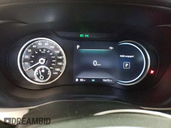 2023 Genesis G70 2.0T with VIN KMTG34TA8PU122367, listed as a Copart auction lot 70726154 with 15,475 mi miles and Salvage Title. Bid and sale history available at carsss.com. Image 9.