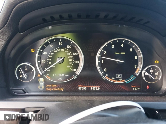 2011 BMW 7 Series 750Li xDrive with VIN WBAKC8C55BC434418, listed as a Copart auction lot 77957584 with 87,595 mi miles and Salvage title. Bid and sale history available at DreamBid. Image 9.