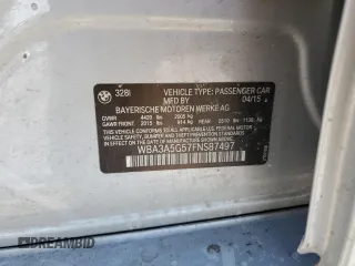2015 BMW 3 Series 328i с VIN WBA3A5G57FNS87497, выставлен на аукционе Copart как лот 51650655 с пробегом 94 035 миль миль и Чистый • Clean title. История ставок и продаж доступна на DreamBid. Изображение 12.