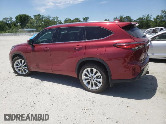 2022 Toyota Highlander Hybrid Limited with VIN 5TDXBRCH4NS542480, listed as a Copart auction lot 57946125 with 49,004 mi miles and Salvage title. Bid and sale history available at DreamBid. Image 2.