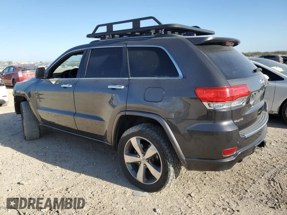 2015 Jeep Grand Cherokee Overland with VIN 1C4RJFCT2FC628727, listed as a Copart auction lot 48972095 with 155,435 mi miles and Salvage Title. Bid and sale history available at carsss.com. Image 2.