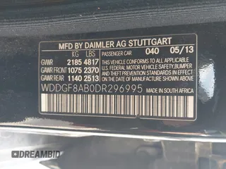2013 Mercedes-Benz C 300 Sport с VIN WDDGF8AB0DR296995, выставлен на аукционе IAAI как лот 42663030 с пробегом 140 805 миль миль и . История ставок и продаж доступна на DreamBid. Изображение 9.