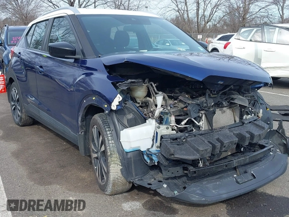 2020 Nissan Kicks SV z VIN 3N1CP5CV0LL491662, wystawiony jako IAAI lot #41610286 z przebiegiem 66 910 mil mil oraz . Historia ofert i sprzedaży dostępna na DreamBid. Obrazek 1.