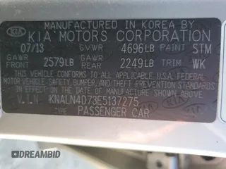 2014 Kia Cadenza Premium with VIN KNALN4D73E5137275, listed as a Copart auction lot 68643614 with 115,020 mi miles and Salvage Title. Bid and sale history available at carsss.com. Image 12.