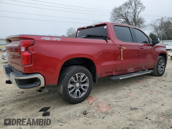 2021 Chevrolet Silverado 1500 LT with VIN 1GCUYDED2MZ179981, listed as a Copart auction lot 48938385 with 49,625 mi miles and Salvage Title. Bid and sale history available at carsss.com. Image 3.