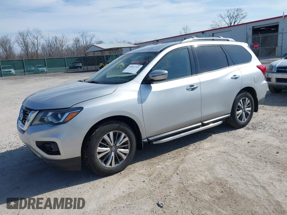 2019 Nissan Pathfinder SL with VIN 5N1DR2MN0KC583160, listed as a IAAI auction lot 41811725 with 81,682 mi miles and . Bid and sale history available at DreamBid. Image 2.