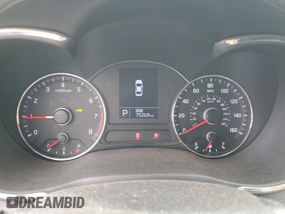 2015 Kia Forte 5-Door EX with VIN KNAFX5A82F5269150, listed as a Copart auction lot 68448944 with 75,269 mi miles and Salvage Title. Bid and sale history available at carsss.com. Image 9.