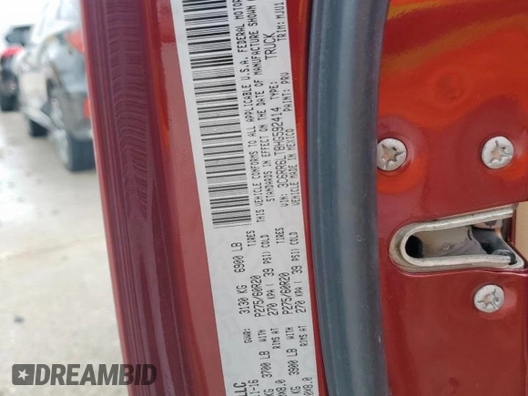 2017 Ram 1500 Big Horn with VIN 3C6RR6LT8HG592414, listed as a Copart auction lot 53970495 with 166,520 mi miles and Clean title. Bid and sale history available at DreamBid. Image 12.