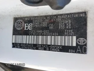 2009 Toyota Matrix z VIN 2T1KU40EX9C005404, wystawiony jako Copart lot #56346825 z przebiegiem 333 704 mil mil oraz Czysty tytuł • Clean title. Historia ofert i sprzedaży dostępna na DreamBid. Obrazek 12.