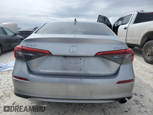 2023 Honda Civic Sedan Sport with VIN 2HGFE2F57PH509181, listed as a Copart auction lot 46861305 with 0 mi miles and Salvage Title. Bid and sale history available at carsss.com. Image 6.
