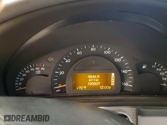 2004 Mercedes-Benz C 230 Kompressor with VIN WDBRF40J34A589162, listed as a Copart auction lot 54264684 with 190,807 mi miles and Clean Title. Bid and sale history available at DreamBid. Image 9.