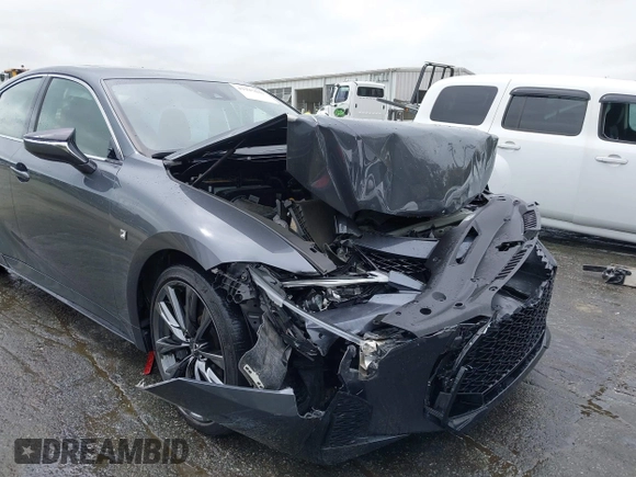 2021 Lexus IS 350 F Sport with VIN JTHGZ1E26M5022810, listed as a IAAI auction lot 41947681 with 22,707 mi miles and . Bid and sale history available at DreamBid. Image 6.