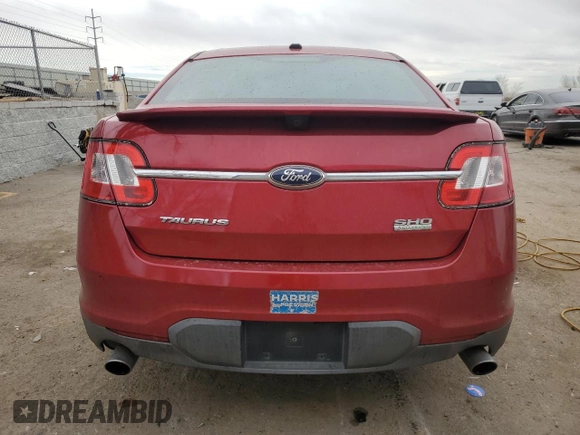 2011 Ford Taurus SHO with VIN 1FAHP2KT4BG100877, listed as a Copart auction lot 44029645 with 153,661 mi miles and Salvage Title. Bid and sale history available at DreamBid. Image 6.