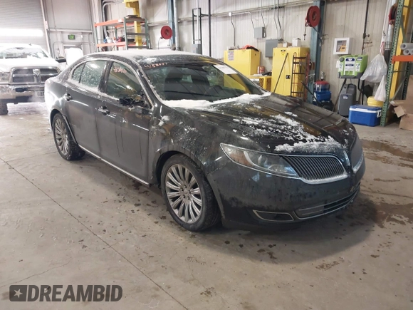 2014 Lincoln MKS with VIN 1LNHL9DK8EG609955, listed as a IAAI auction lot 41580770 with 109,864 mi miles. Bid and sale history available at carsss.com. Image 1.
