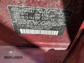 2012 Hyundai Azera с VIN KMHFH4JGXCA125233, выставлен на аукционе Copart как лот 56799975 с пробегом 117 774 миль миль и Списание • Salvage title. История ставок и продаж доступна на DreamBid. Изображение 12.
