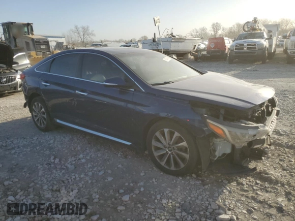 2016 Hyundai Sonata Sport with VIN 5NPE34AF8GH343028, listed as a Copart auction lot 49534455 with Not Provided miles and Clean Title. Bid and sale history available at DreamBid. Image 4.