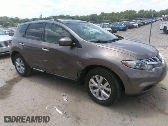 2012 Nissan Murano S with VIN JN8AZ1MU6CW121943, listed as a IAAI auction lot 42430018 with 72,649 mi miles and . Bid and sale history available at DreamBid. Image 1.