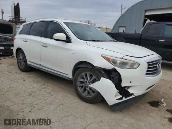 2014 Infiniti QX60 with VIN 5N1AL0MMXEC500130, listed as a Copart auction lot 49145145 with 139,301 mi miles and Salvage title. Bid and sale history available at DreamBid. Image 4.