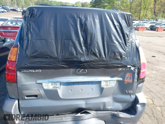 2004 Lexus GX 470 with VIN JTJBT20X340027964, listed as a IAAI auction lot 41985167 with 281,482 mi miles. Bid and sale history available at carsss.com. Image 6.