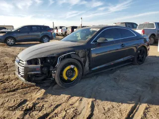 2018 Audi A5 Premium Plus with VIN WAUTNAF58JA004572, listed as a Copart auction lot 86573154 with 35,520 mi miles and Salvage Title. Bid and sale history available at DreamBid. Image 1.