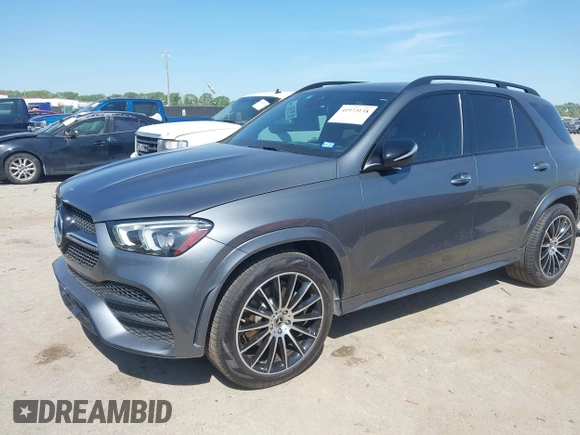 2020 Mercedes-Benz GLE 350 with VIN 4JGFB4KB2LA041492, listed as a IAAI auction lot 41973138 with 59,122 mi miles and . Bid and sale history available at DreamBid. Image 2.
