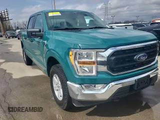 2021 Ford F-150 XL with VIN 1FTEW1EP1MKD27419, listed as a IAAI auction lot 42141765 with 109,377 mi miles. Bid and sale history available at carsss.com. Image 1.