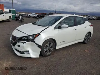 2018 Nissan LEAF SL with VIN 1N4AZ1CP5JC305508, listed as a Copart auction lot 71486084 with 77,307 mi miles and Salvage Title. Bid and sale history available at DreamBid. Image 1.