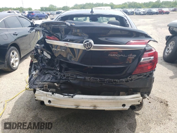 2014 Buick Regal GS with VIN 2G4GU5GX1E9226818, listed as a Copart auction lot 55704254 with 70,290 mi miles and Salvage Title. Bid and sale history available at DreamBid. Image 6.