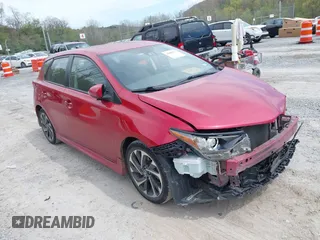 2018 Toyota Corolla iM with VIN JTNKARJE7JJ573943, listed as a IAAI auction lot 42080333 with 99,860 mi miles. Bid and sale history available at carsss.com. Image 1.