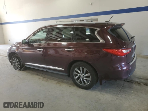 2014 Infiniti QX60 with VIN 5N1AL0MM2EC529623, listed as a Copart auction lot 49823425 with 81,327 mi miles and Salvage Title. Bid and sale history available at DreamBid. Image 2.