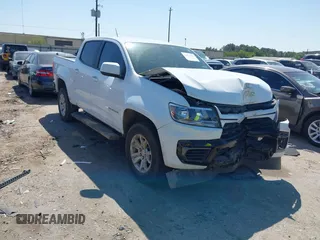 2022 Chevrolet Colorado 2WD LT with VIN 1GCGSCEA0N1313191, listed as a IAAI auction lot 41976729 with 27,568 mi miles and . Bid and sale history available at DreamBid. Image 1.