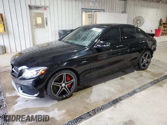2016 Mercedes-Benz C 450 AMG with VIN 55SWF6EB4GU124353, listed as a Copart auction lot 61835685 with 85,125 mi miles and Salvage title. Bid and sale history available at DreamBid. Image 1.